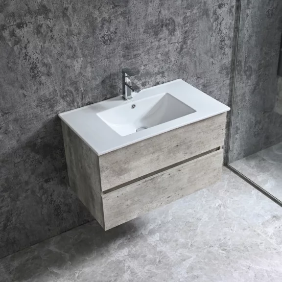 CORBO 80 függesztett alsóbútor szett, antik szürke – 80 cm – Faerezetű