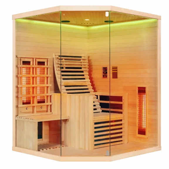 CARBON 3 kétszemélyes infraszauna, 2, 46 KW – 150 x 150 x 195 cm