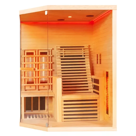 CARBON 3 kétszemélyes infraszauna, 2, 46 KW – 150 x 150 x 195 cm
