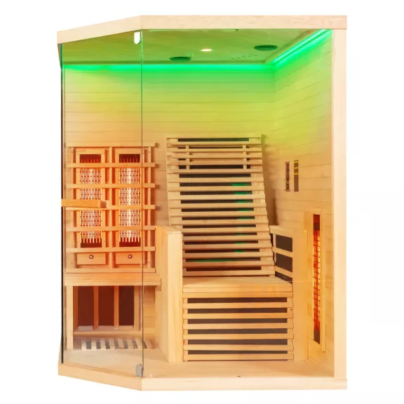 CARBON 3 kétszemélyes infraszauna, 2, 46 KW – 150 x 150 x 195 cm