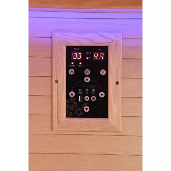 OPEN háromszemélyes infraszauna, 2, 34 kW – 150 x 120 x 200 cm