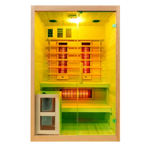 TWINCOMBI infra- és finn szauna kombináció, kétszemélyes – 130 x 120 x 200 cm