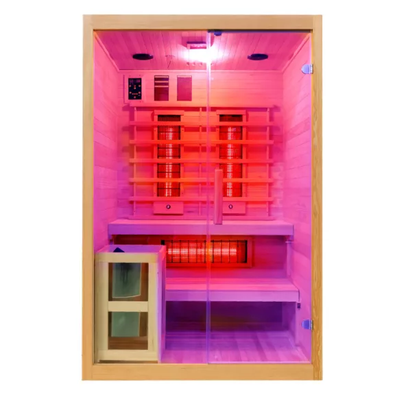 TWINCOMBI infra- és finn szauna kombináció, kétszemélyes – 130 x 120 x 200 cm