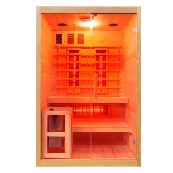 TWINCOMBI infra- és finn szauna kombináció, kétszemélyes – 130 x 120 x 200 cm