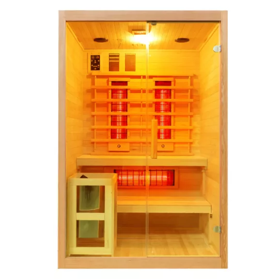 TWINCOMBI infra- és finn szauna kombináció, kétszemélyes – 130 x 120 x 200 cm