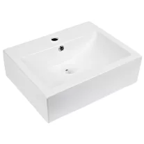 Síklapos kerámiamosdó, szögletes – 52 x 41,5 x 15,5 cm – Fehér