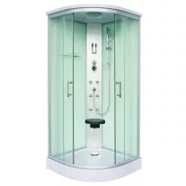 SCALA hidromasszázs zuhanykabin, világos – 90 x 90 x 215 cm – Világos hátfallal