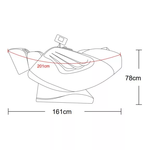 SENORA LUXUS masszázsfotel, bézs / barna - 120 W – 74 x 140 x 104 cm