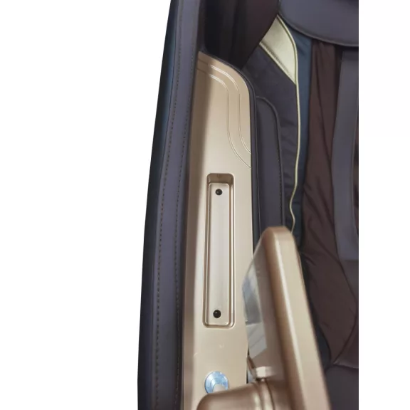 MEDORA luxus masszázsfotel, barna/fekete – 75 x 143 x 114 cm