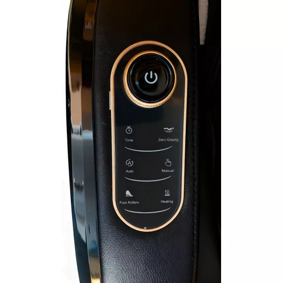LUXORA luxus masszázsfotel, fekete – 76 x 159 x 115 cm
