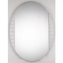 Tükör világítás nélkül, ovális, oldalszegéllyel – 80 x 60 cm