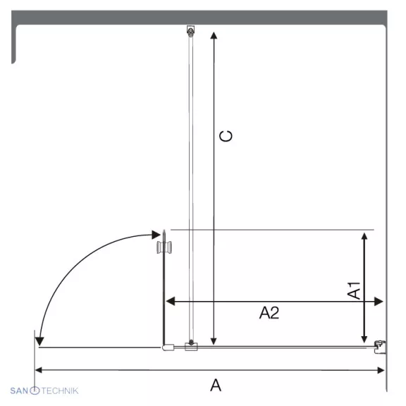 GRANDE kétrészes zuhanyajtó 160 cm – 160 x 195 cm GRANDE kétrészes zuhanyajtó 160 cm – 160 x 195 cm