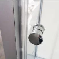 VIVA 2 hidromasszázs zuhanykabin, aszimmetrikus, matt szürke kerettel – 80 x 120 x 232 cm