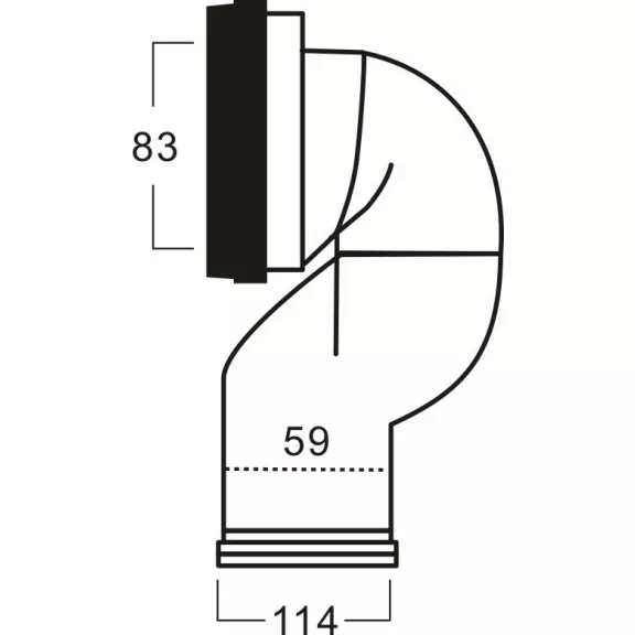WC-bekötőcső – Ø 83/114 mm