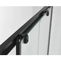 ELITE BLACK íves sarok zuhanykabin két tolóajtóval, 90 cm – Fekete