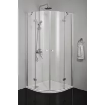 SMARTFLEX íves sarok zuhanykabin két nyílóajtóval – 90 x 90 x 195 cm – Króm