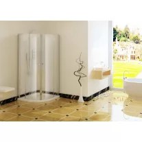SMARTFLEX íves sarok zuhanykabin két nyílóajtóval – 90 x 90 x 195 cm – Króm
