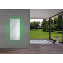E-MIRROR tükrös elektromos fürdőszobai fűtőtest termosztáttal, 700 W – 1000 x 500 mm – Tükörfelület