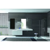 E-MIRROR elektromos fürdőszobai fűtőtest termosztáttal, antracit, 700 W – 1000 x 500 mm