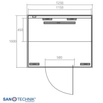BILLUND 2 kétszemélyes infraszauna, 1, 85 kW – 125 x 100 x 190 cm