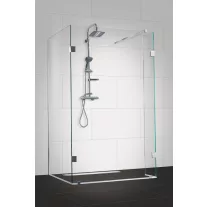 WIDE I háromrészes zuhanyfal, 120/90 cm – 118 x 88/30 x 195 cm – Króm