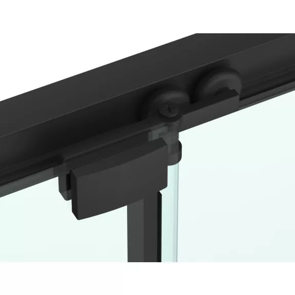 SANOSLIM sarokkabin toló-forgó ajtóval, 80 cm, matt fekete
