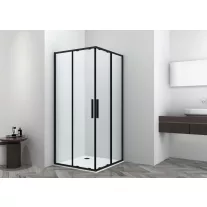SANOSLIM zuhanyajtó, 100 cm, matt fekete