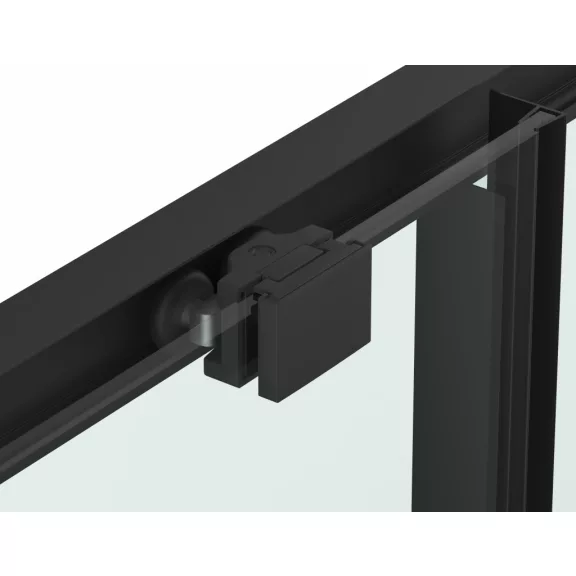 SANOSLIM zuhanyajtó, 100 cm, matt fekete