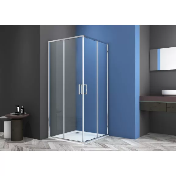 SANOSLIM zuhanyajtó, 100 cm, króm