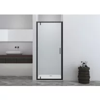 SANOSLIM pivot zuhanyajtó, 90 cm, matt fekete