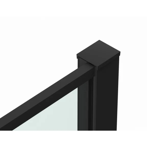 SANOSLIM pivot zuhanyajtó, 100 cm, matt fekete