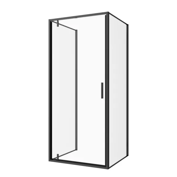 SANOSLIM pivot zuhanyajtó, 100 cm, matt fekete