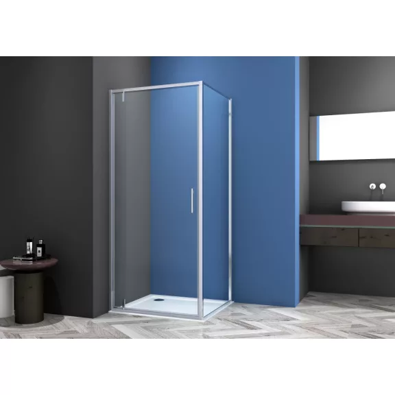SANOSLIM pivot zuhanyajtó, 100 cm, króm