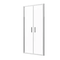 SANOSLIM kétszárnyas lengőajtó, 90 cm, króm