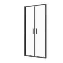 SANOSLIM kétszárnyas lengőajtó, 80 cm, matt fekete