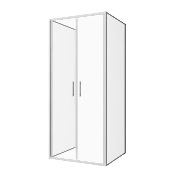 SANOSLIM kétszárnyas lengőajtó, 100 cm, króm