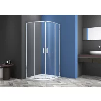SANOSLIM íves zuhanykabin, 80 cm, króm