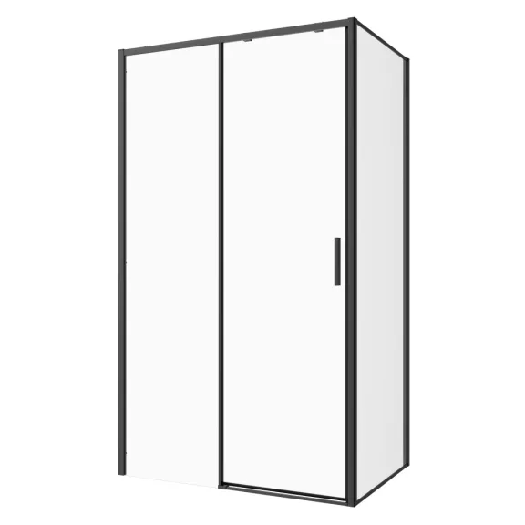 SANOSLIM tolóajtó, 100 cm, matt fekete