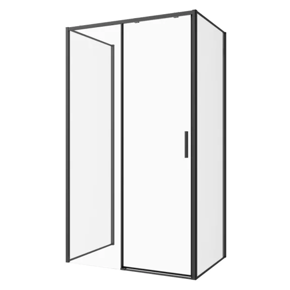 SANOSLIM tolóajtó, 100 cm, matt fekete