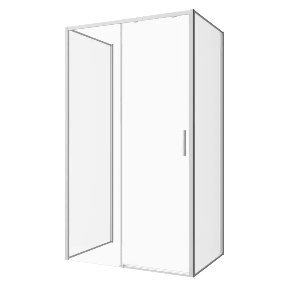 SANOSLIM tolóajtó, 100 cm, króm