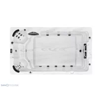 IBIZA SWIM SPA kültéri masszázsmedence, gyöngyházfehér – 400 x 228 x 131 cm