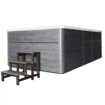 IBIZA SWIM SPA kültéri masszázsmedence, gyöngyházfehér – 400 x 228 x 131 cm