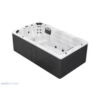 IBIZA SWIM SPA kültéri masszázsmedence, gyöngyházfehér – 400 x 228 x 131 cm