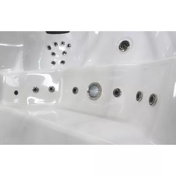 IBIZA SWIM SPA kültéri masszázsmedence, gyöngyházfehér – 400 x 228 x 131 cm