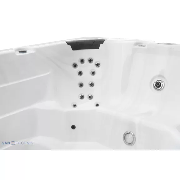 IBIZA SWIM SPA kültéri masszázsmedence, gyöngyházfehér – 400 x 228 x 131 cm