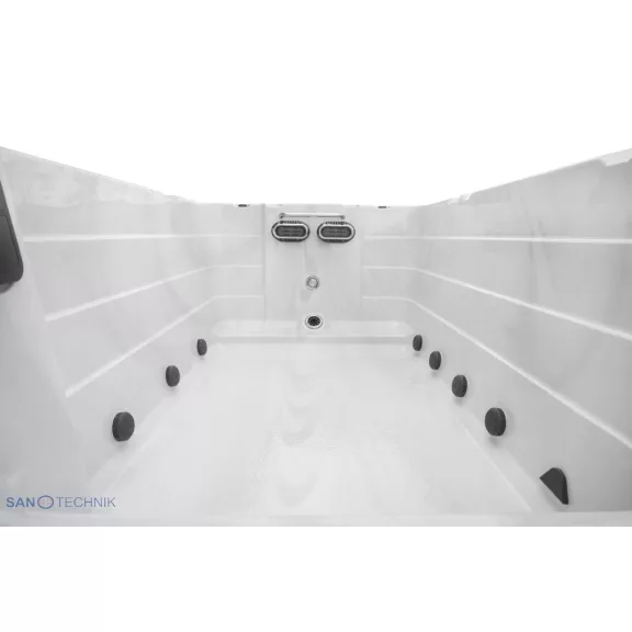 IBIZA SWIM SPA kültéri masszázsmedence, gyöngyházfehér – 400 x 228 x 131 cm