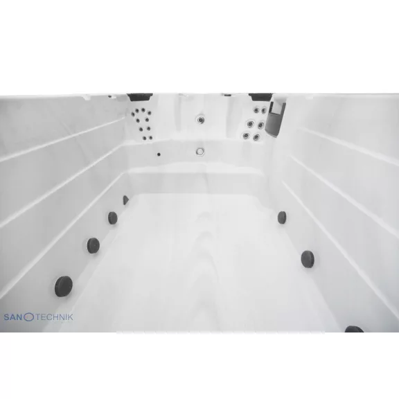 IBIZA SWIM SPA kültéri masszázsmedence, gyöngyházfehér – 400 x 228 x 131 cm