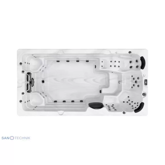 MENORCA SWIM SPA kültéri masszázsmedence, gyöngyházfehér – 450 x 228 x 131 cm MENORCA SWIM SPA kültéri masszázsmedence, gyöngyházfehér – 450 x 228 x 131 cm