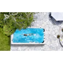 MENORCA SWIM SPA kültéri masszázsmedence, gyöngyházfehér – 450 x 228 x 131 cm