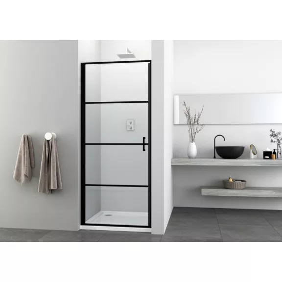ELITE BLACK nyílóajtó (6 mm) 80 cm – 80 x 195 cm